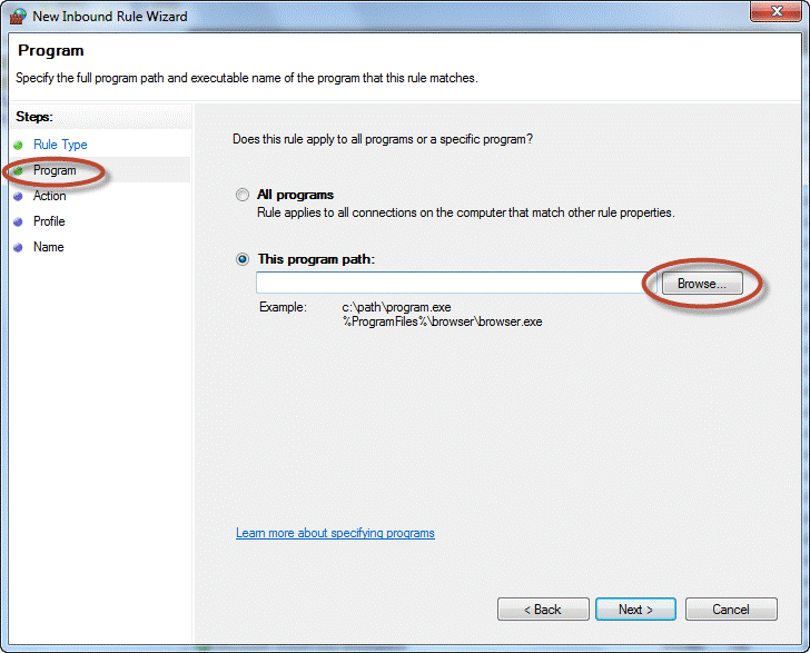 Windows Firewall Program