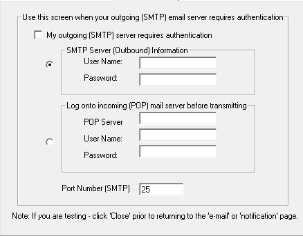 Figure 5 - Email Advanced Options