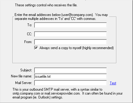 Figure 4 - Email Options