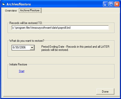 Figure 2 - Restore