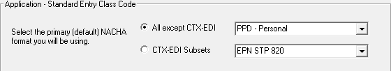 Figure 1 - Default SEC Code