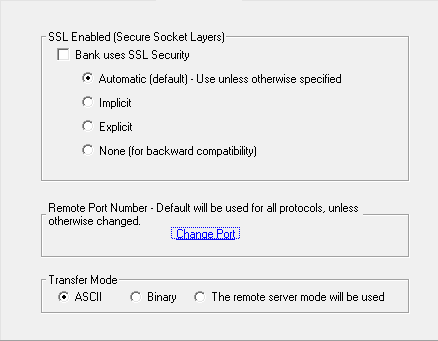 Figure 3 - FTP Advanced Options