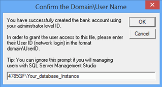 SQL Confirmation