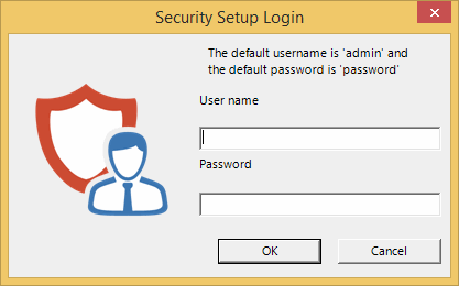 username password menu